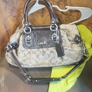 Coach Brown and Cream Women's Bag